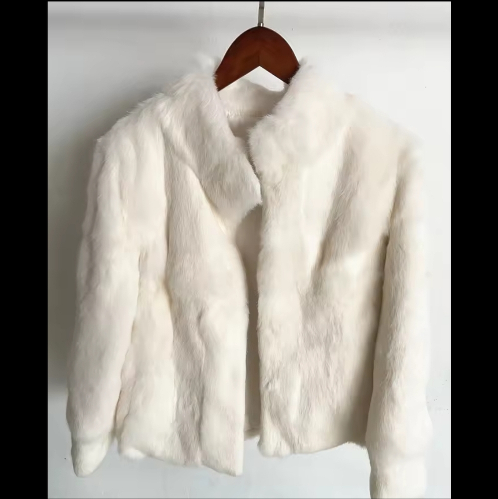 Natural Rabbit Fur Coat Women Winter Jacket Real - Picture 3 of 16